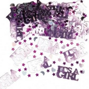 It's a Girl Pink Baby Shower Table Confetti